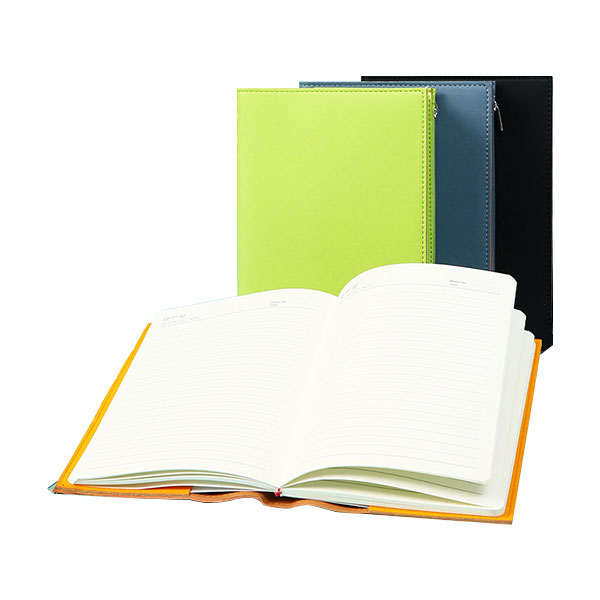 A5 Soft Leather Multifunctional Zipper Notebook