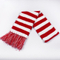 Two-Tone Knit Scarf With Fringe