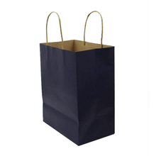 Recycled Navy Kraft Shopping Bag