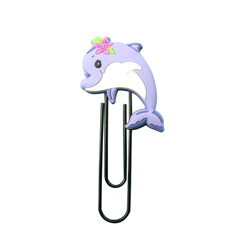 Soft PVC Promotional Gifts Paper Clip Bookmark