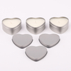 Metal Tin Cans Heart Shaped Tins Containers Small Candle Tins Tinplate Travel Storage Jars with Lid for Candle Making, Candies