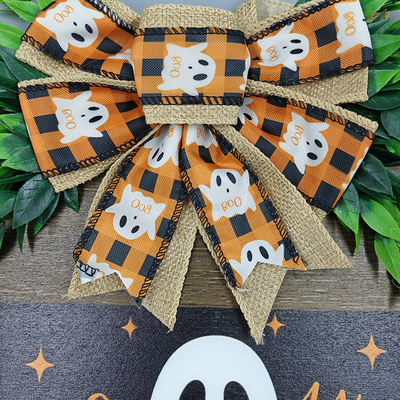 Halloween Doorplate Wood Ornament Festive Decoration