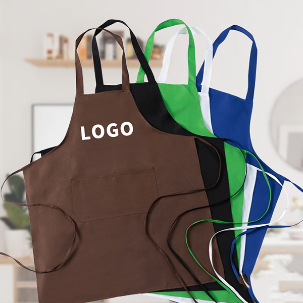 Advertising Apron Custom Logo Printing Promotional Gift With Two-Pocket 