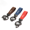 Leather Loop Keychain With 3 Keyrings and 1 Screwdriver