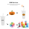Single-Layer Plastic Straw Color-Changing Night Fluorescent Cup