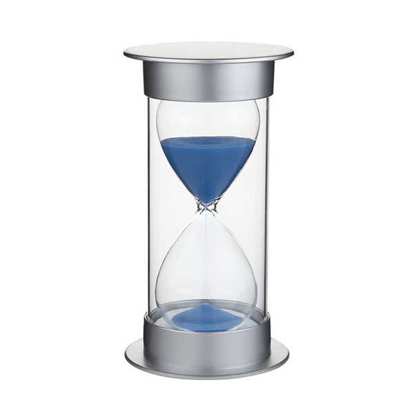 Fall-proof Silver Cover Hourglass Timer Quicksand Bottle