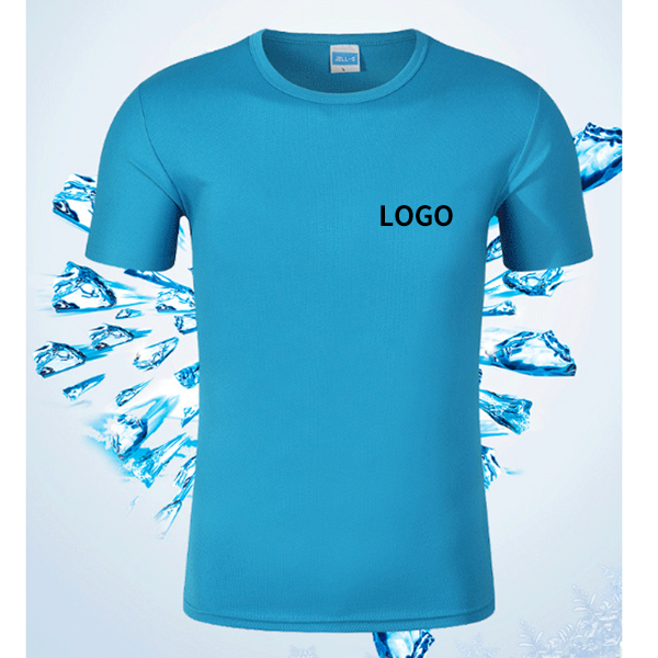 Quick Drying T-shirt Custom Printed Logo Marathon Running Reunion Collar Short Sleeve