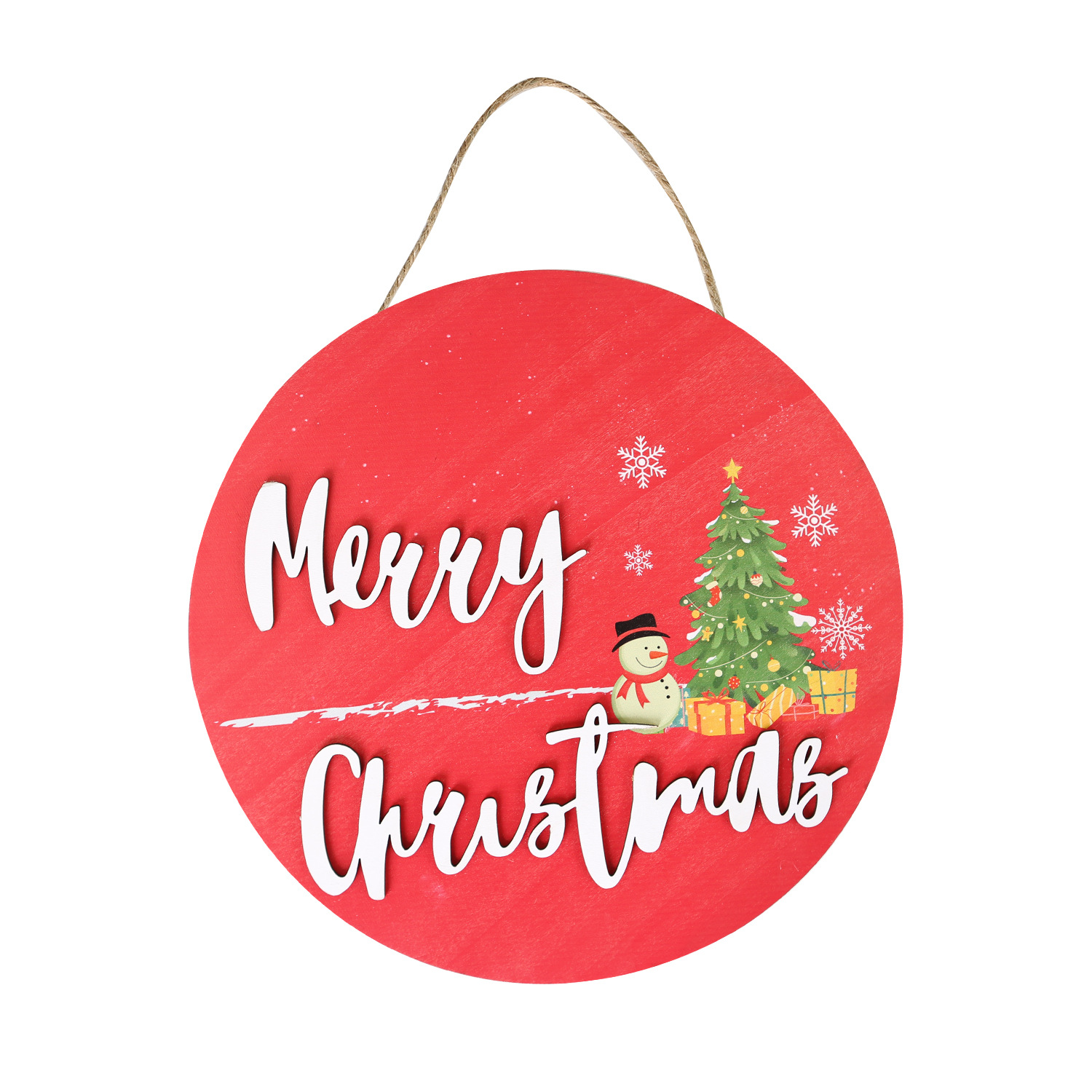 Christmas Doorplate Sign Wood Ornament Festive Decoration