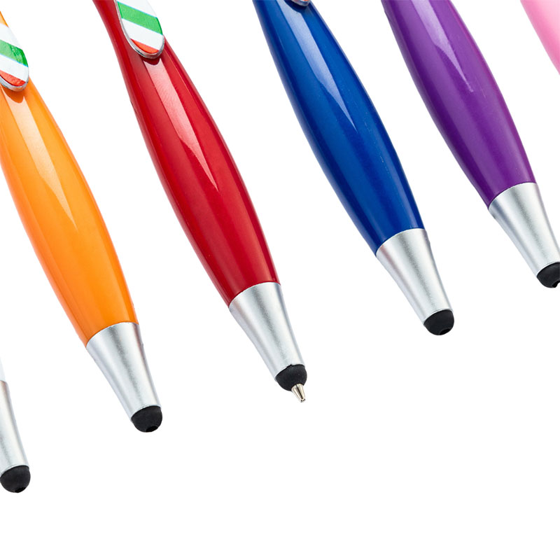 Cartoon Doll Head Hairstyle Ballpoint Pen With Stylus