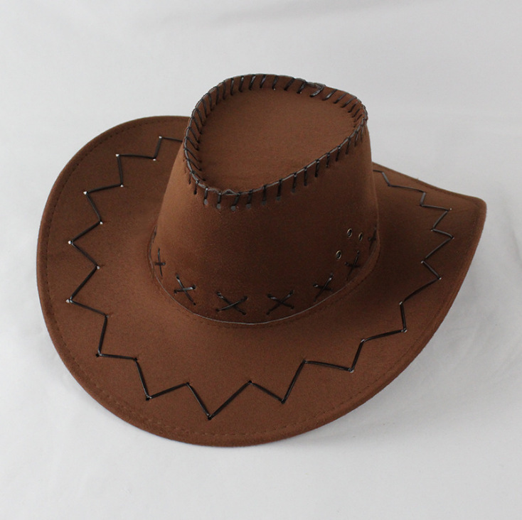 Suede Cowboy Hat With Cords