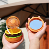 Hamburger Shape Foldable Electric Fan with Mirror