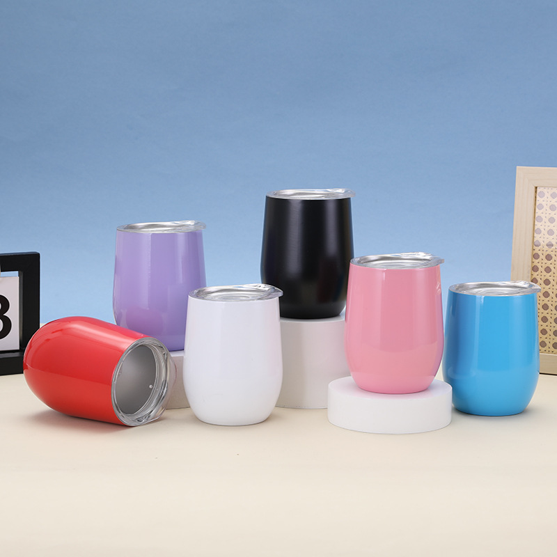 12oz Egg Shell Stainless Steel Tumbler Travel Mugs