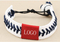 Kids Hand Stitched Softball Leather Stretch Bracelet