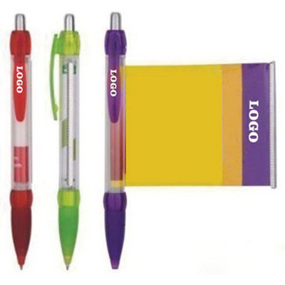 Translucent Plastic Banner Ballpoint Pen