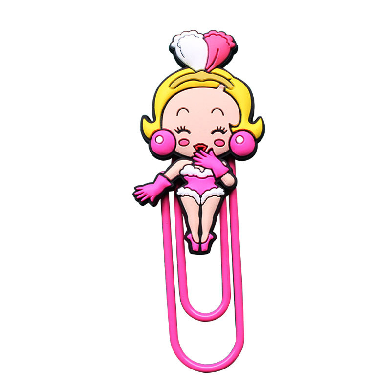 Soft PVC Promotional Gifts Paper Clip Bookmark