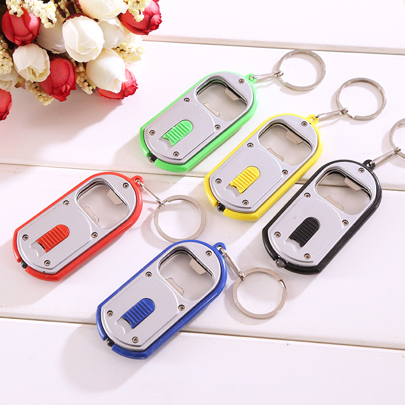 Beer Keychain Bright Keyring Bottle Opener Led KeyChain with Light