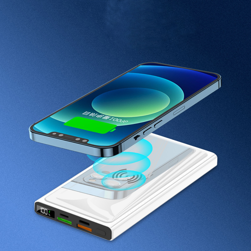 Wireless Portable Charger Power Bank, 1000mAh 15W Fast Wireless Charging 22.5W Power Delivery Phone Charger, 4 Output & Dual Input