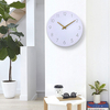 12'' Wooden Wall Clock Plumeet Frameless Clocks with Silent Quartz Movement Modern Style Wall Clocks