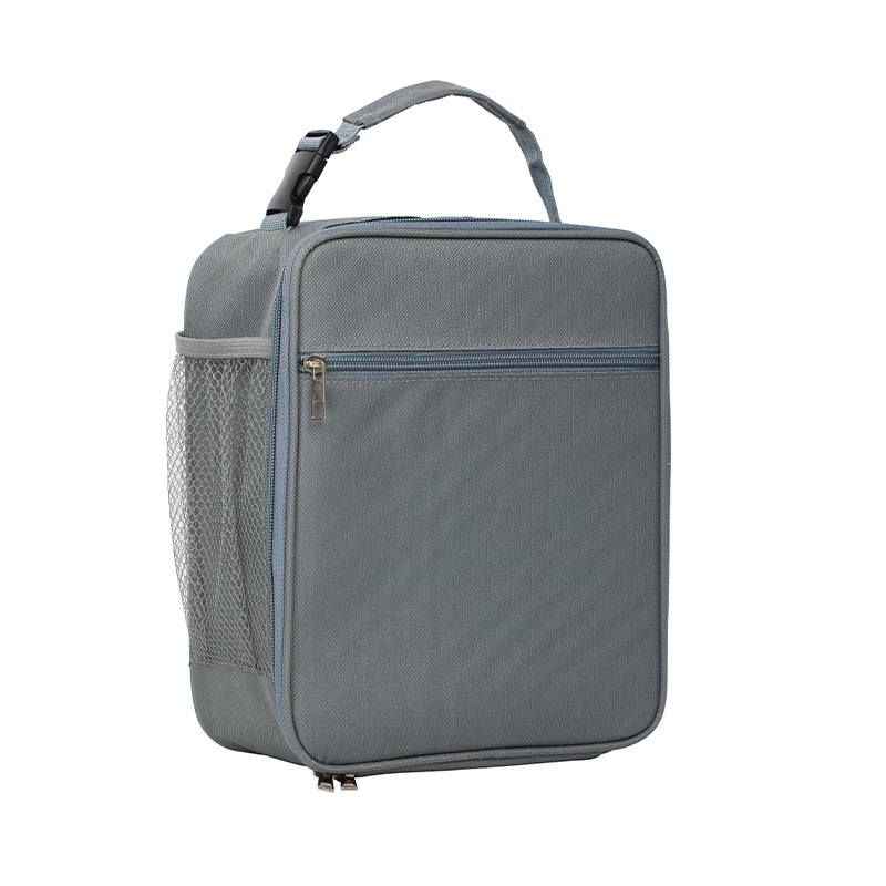 Rectangular Lunch Cooler Bag with Side Mesh Pockets