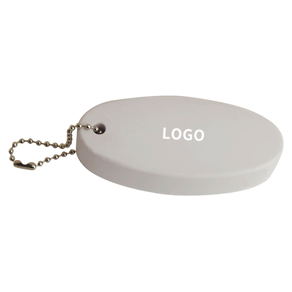 Floating Board Shaped Foam Ball Stress Relieving Keychain