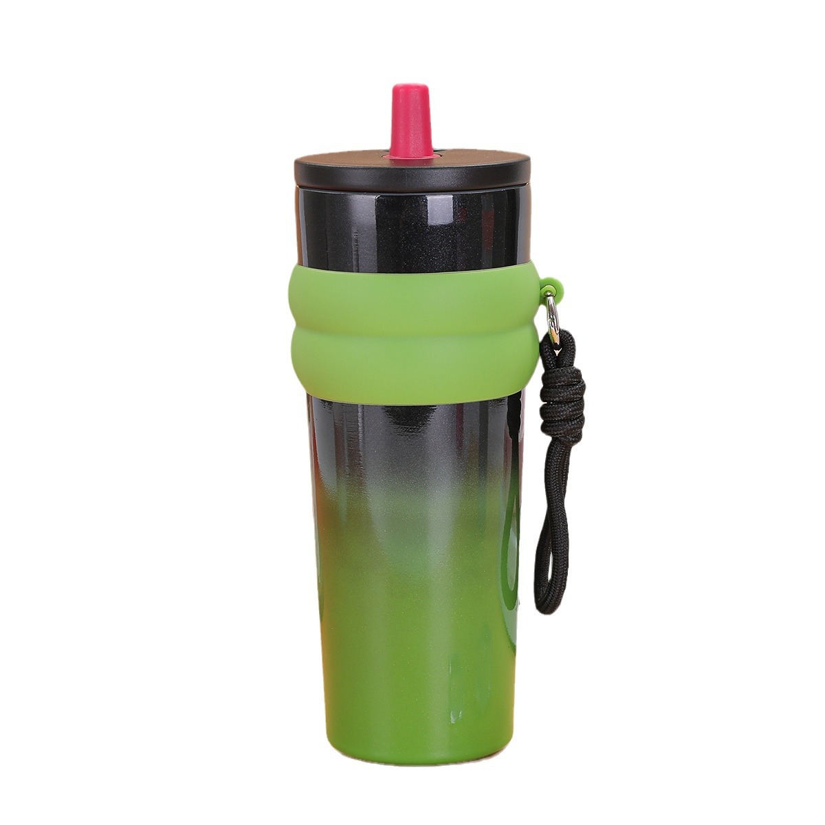 24oz Stainless Steel Straw Tumbler With Lifting Rope