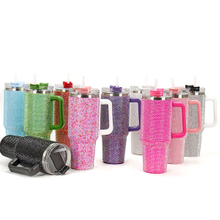 Customized Diamond Studded 40oz Insulated Tumbler