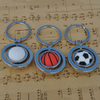 360 Degree Rotating House-Shaped Metal Keychain
