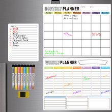 Fridge Pad Magnetic Monthly Weekly Daily Planner Whiteboard