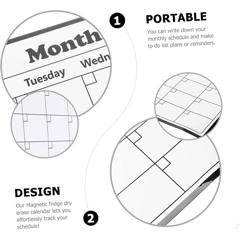 Reusable Magnetic Dry Erase Monthly Planner