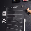 Fridge Magnetic Clear Acrylic Weekly Planner Board Dry Erase
