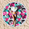 Custom Full Color Imprint Large Round Microfiber Beach Towel