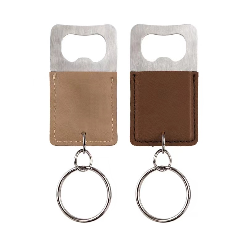 Bottle Opener With Leather Cover