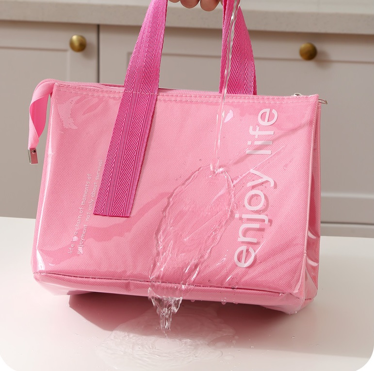 Macaron Color Insulated Lunch Bag with Zipper