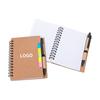 Premium Spiral Sticky Notes Notebook With Pen Set