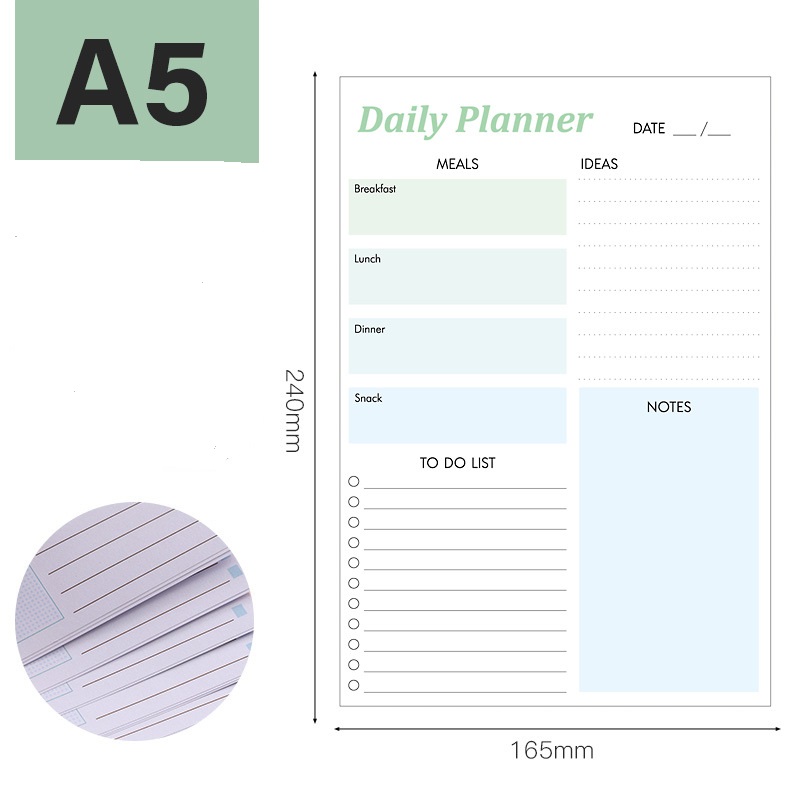 A5 Magnetic Tearable Daily Planner Pad To-Do List Fridge