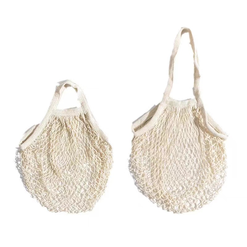 Cotton Mesh Grocery Tote Bag