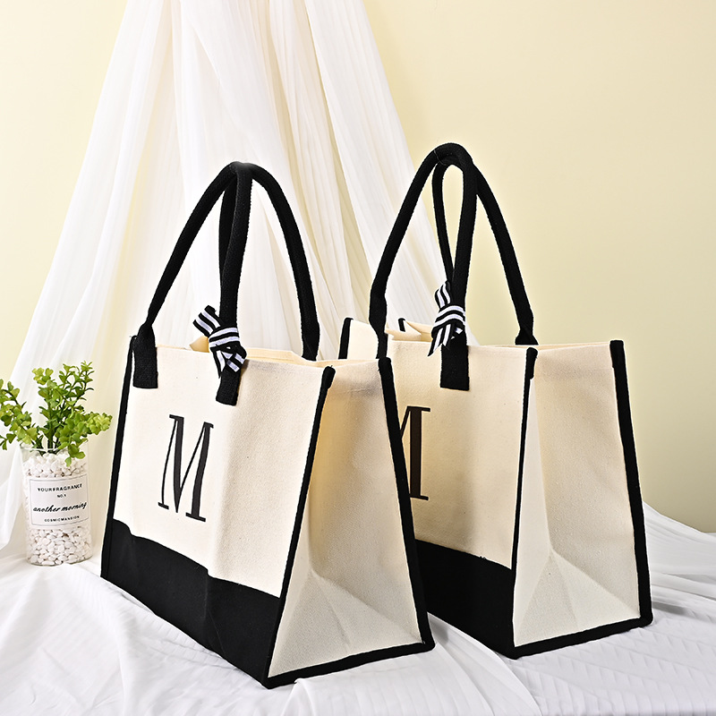 Jute Tote Bags Shopping Grocery Reusable Carry