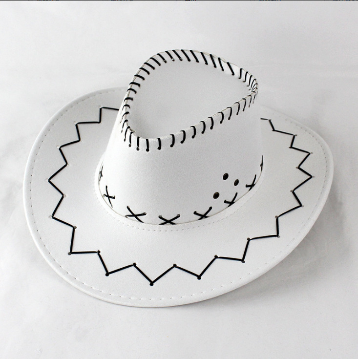 Suede Cowboy Hat With Cords