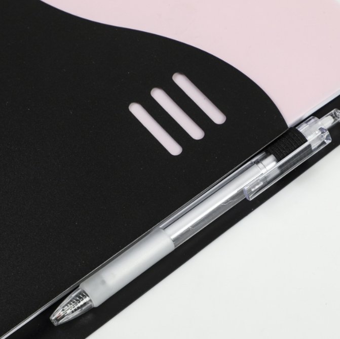 6.3" x 8.39" PP Cover Pocket A5 Coil Spiral Notebooks w/ Pen