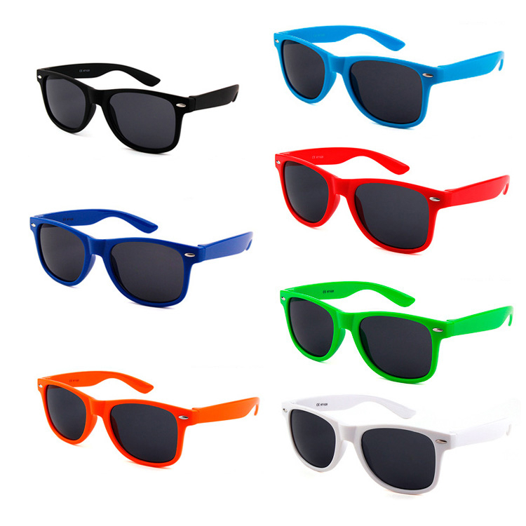  Customized Logo Printed Solid Color Sunglasses