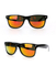 Print Color Mirrored Lenses Sporty Sunglasses