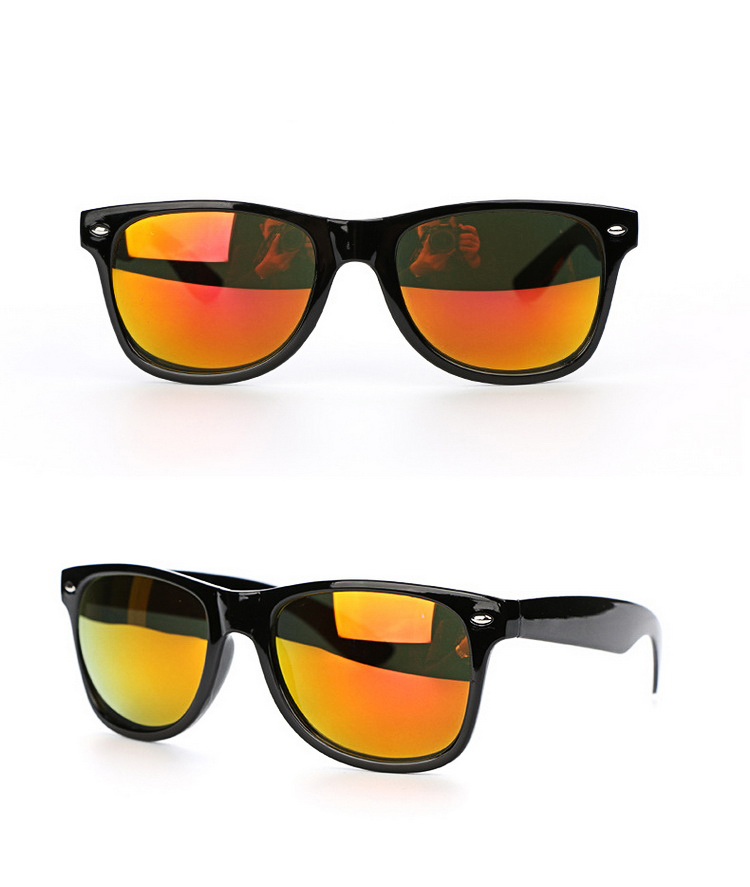Print Color Mirrored Lenses Sporty Sunglasses